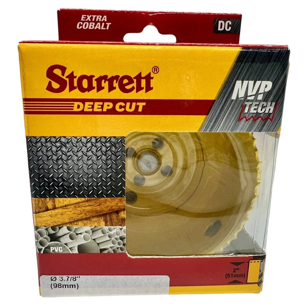 Starrett Dch0378-G / Bi-Metal Fast Cut Hole Saw 3 7/8